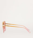 Chloé oversized square sunglasses with graduated tint (British brand)