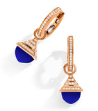 MARLI New York rose gold diamond lapis lazuli drop earrings, UK version