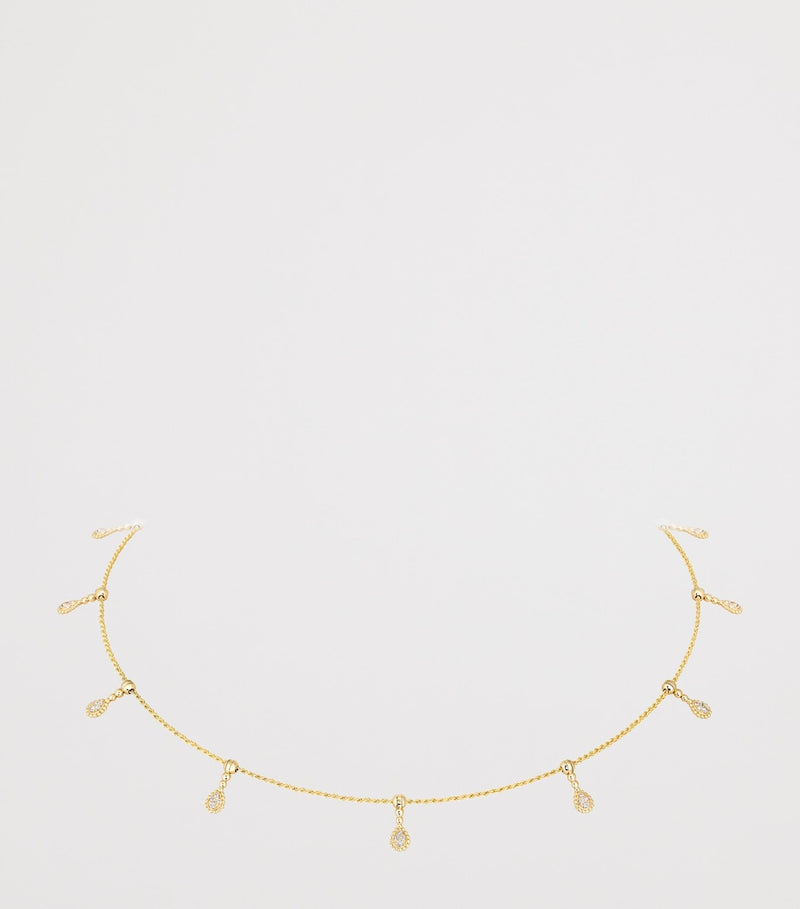 Boucheron yellow gold diamond Serpent Bohème necklace, imported from the UK