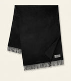 Mulberry merino wool fringed scarf, imported from the UK