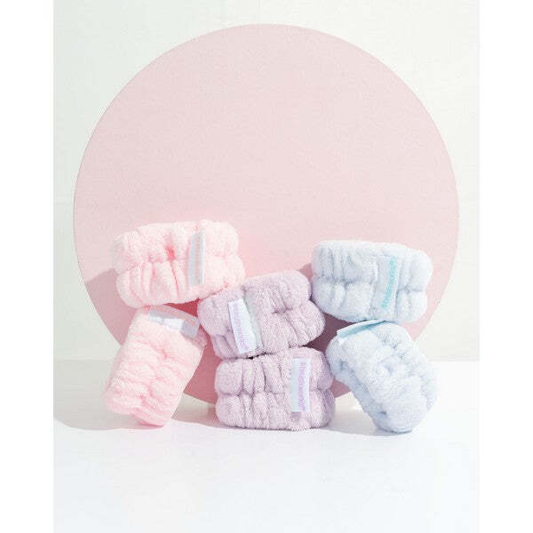 Brushworks Pastel Microfibre Wrist Wash Bands Pack of 3 - British product