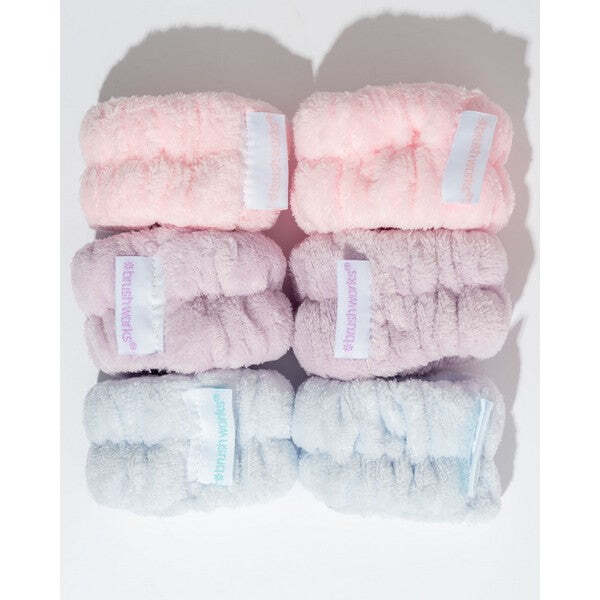 Brushworks Pastel Microfibre Wrist Wash Bands Pack of 3 - British product