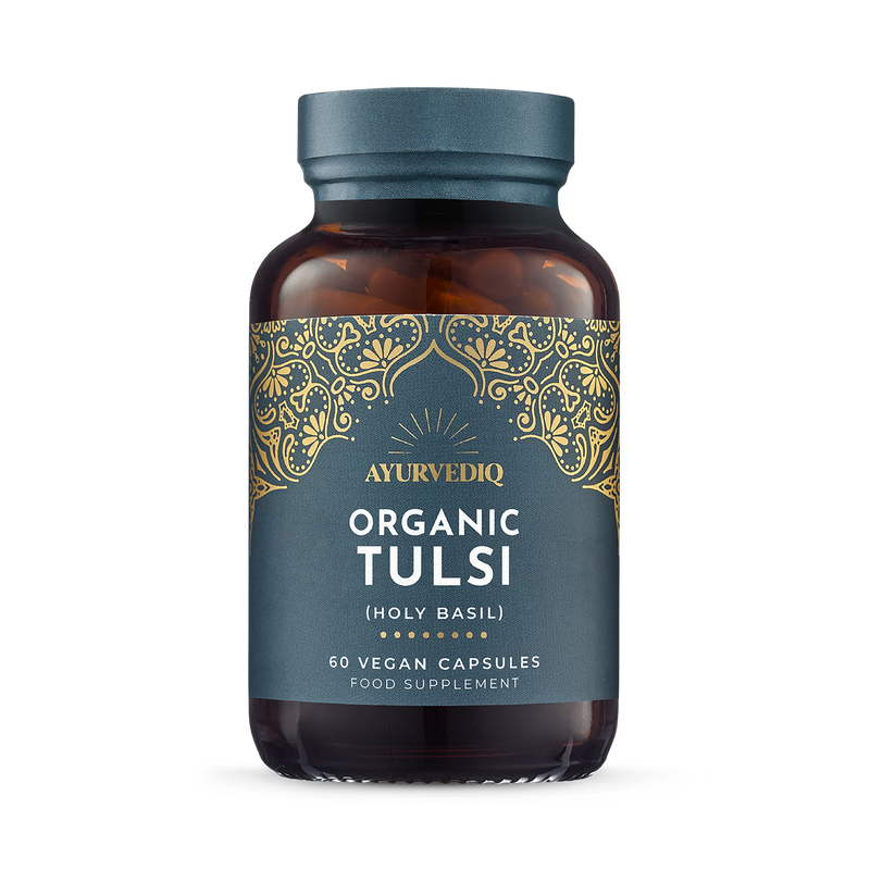 Ayurvediq organic holy basil capsules 60 count - British product