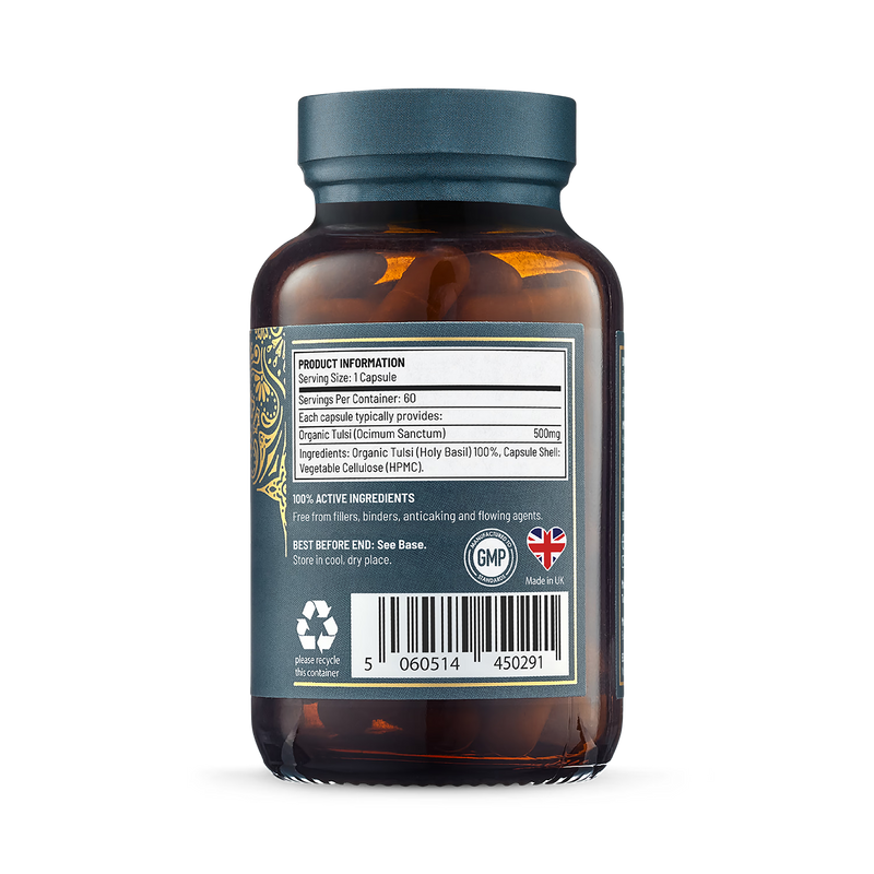 Ayurvediq organic holy basil capsules 60 count - British product