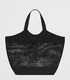 Saint Laurent Maxi Icare raffia tote bag (British brand)
