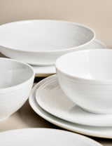 M&S 16 Piece Ribbed Porcelain Dinner Set- Buy online at McGrocer