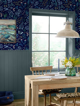Next Joules Blue Holcombe Floral Wallpaper Sample- Buy online at McGrocer