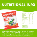 Kiddylicious veggie straws pizza flavour 4x12g - British product