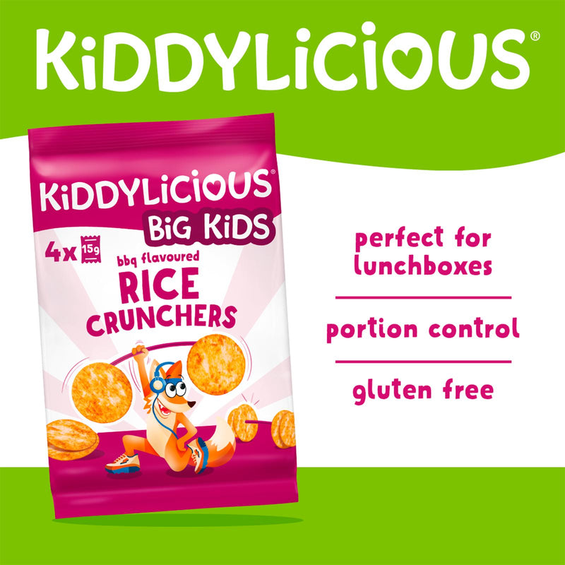 Kiddylicious rice crunchers BBQ flavour 4x15g, UK version