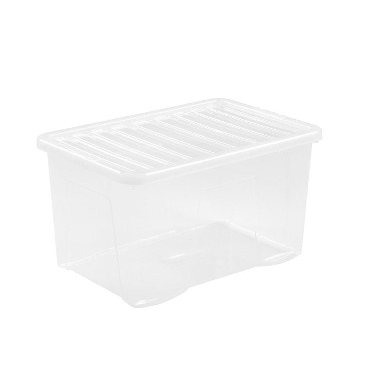 Wham 60L clear plastic storage boxes 5-pack, UK version