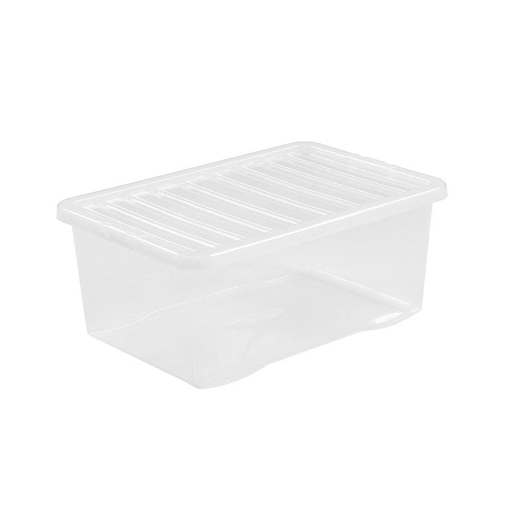 Wham 45L clear plastic storage boxes 5 pack, UK version
