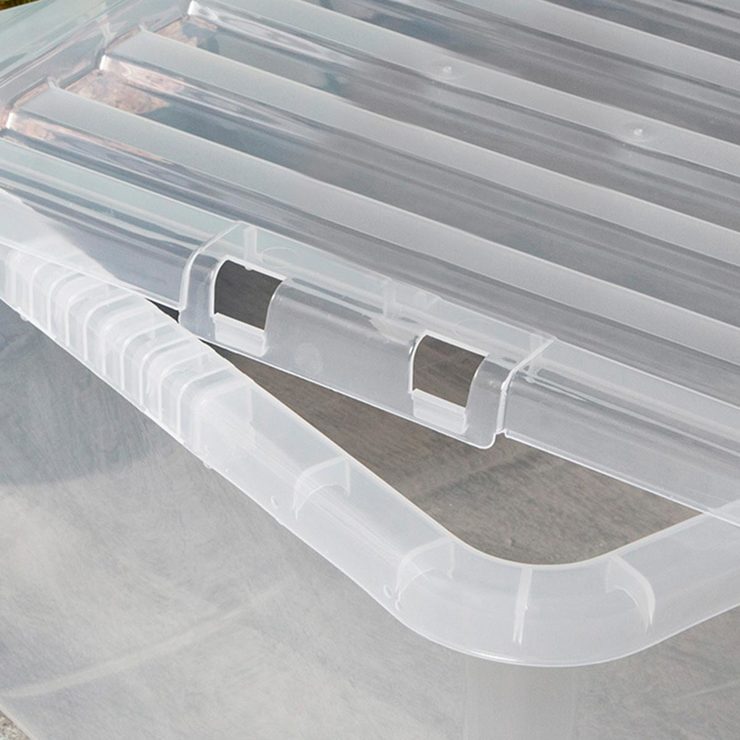 Wham 45L clear plastic storage boxes 5 pack, UK version