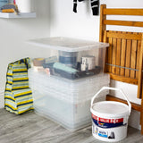Wham 45L clear plastic storage boxes 5 pack, UK version
