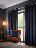 Studio G Blue Vienna eyelet curtains 229cm x 183cm, UK version