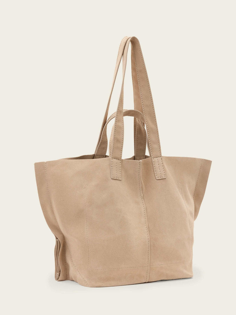 AllSaints Lutece suede tote bag brown, UK version