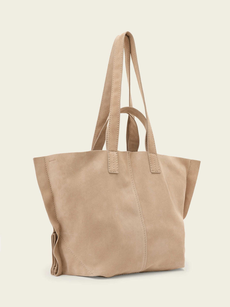 AllSaints Lutece suede tote bag brown, UK version