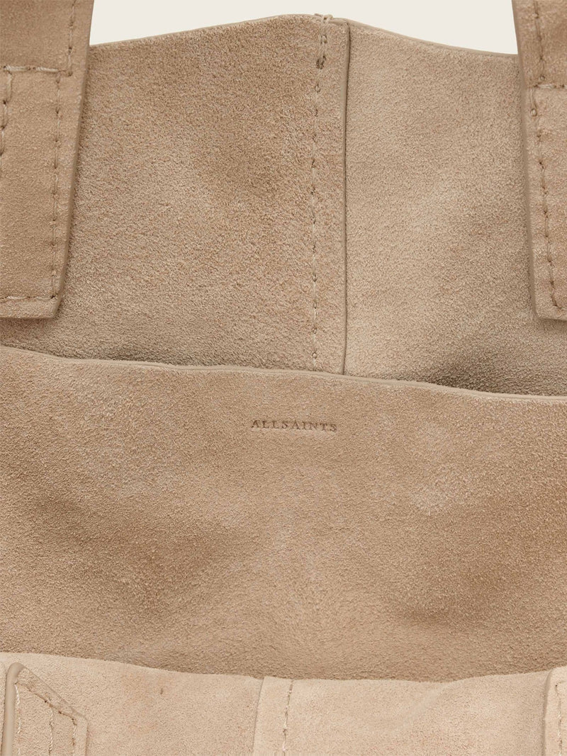 AllSaints Lutece suede tote bag brown, UK version