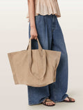 AllSaints Lutece suede tote bag brown, UK version