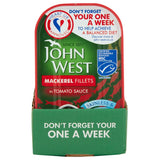 Costco UK John West Mackerel Fillets Tomato Sauce Canned Fish 10 x 125g- Buy online at McGrocer