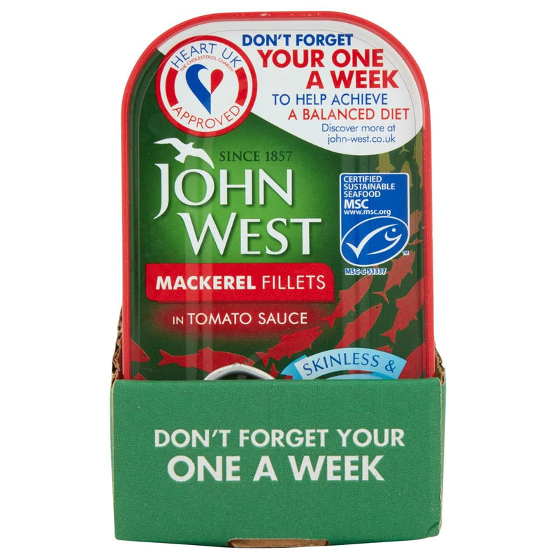 John West Mackerel Fillets Tomato Sauce 10 x 125g, UK version