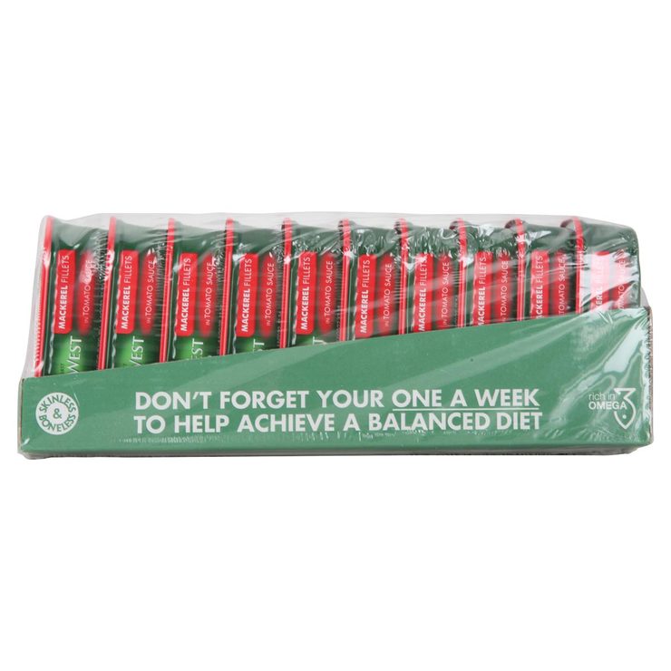 John West Mackerel Fillets Tomato Sauce 10 x 125g, UK version