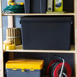 Wham 62 litre storage boxes black 3-pack (British brand)
