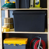 Wham 62 litre storage boxes black 3-pack (British brand)