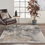 Grey Skies Design Polyester Area Rug Available in Three Sizes