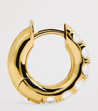 Spinelli Kilcollin single hoop earring yellow gold pavé diamond, UK version