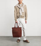 Eleventy faux leather tote bag with multiple pockets - British product