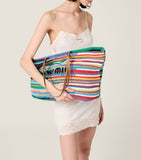 Miu Miu crochet logo tote bag with leather straps - British product