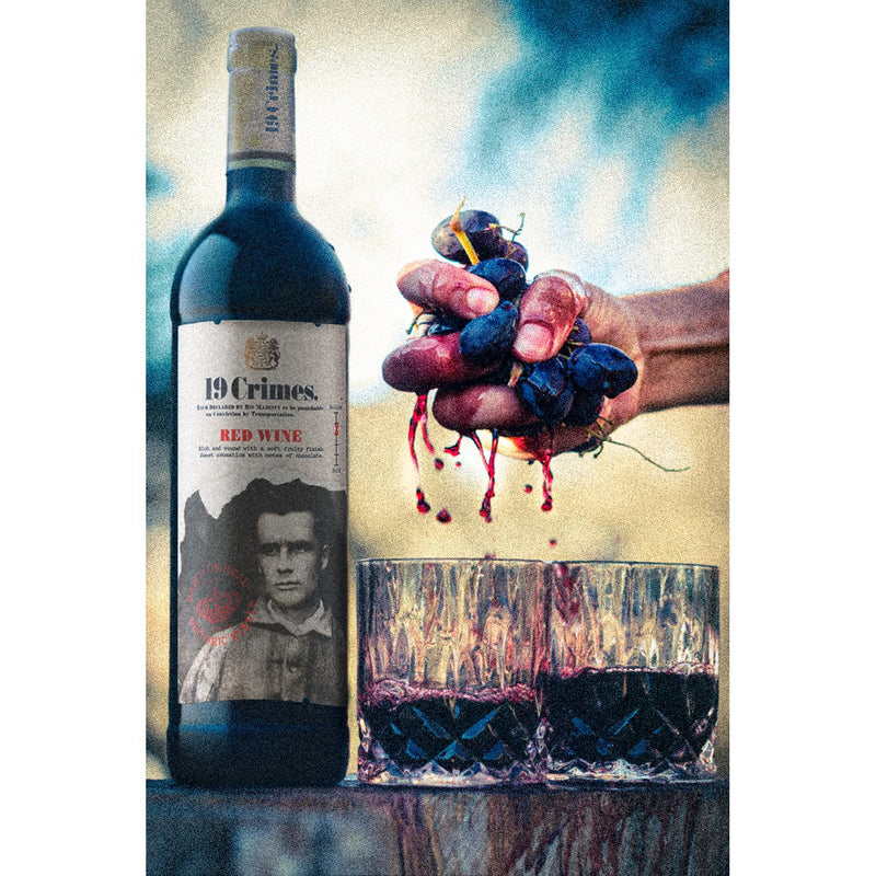 19 Crimes red wine blend 75cl - British product
