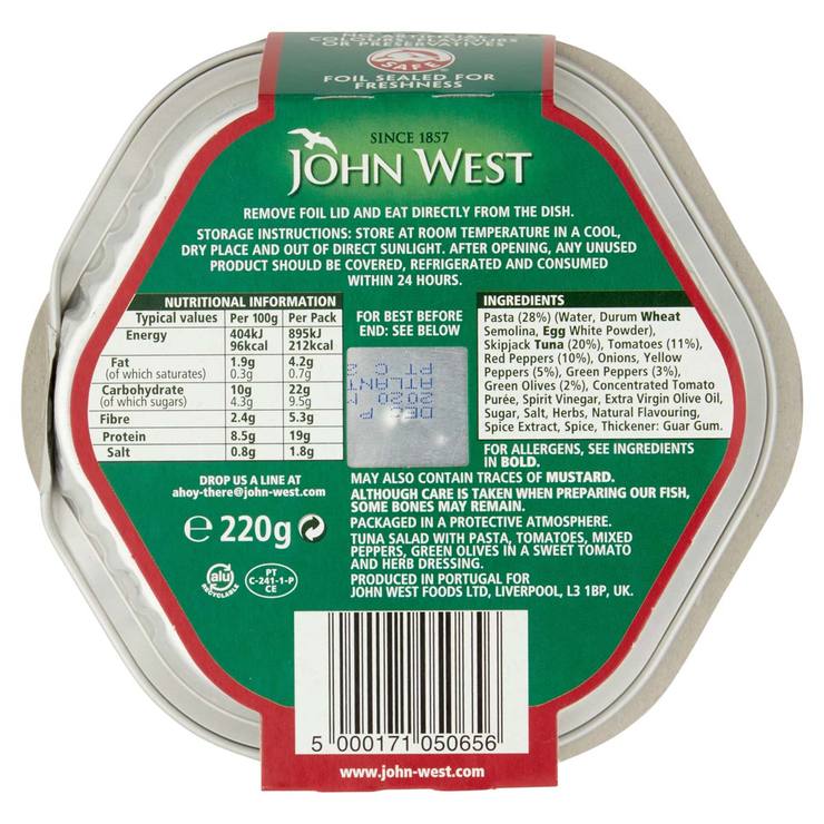 John West Lunch On The Go tuna salad mixed flavour 6 x 220g, UK version