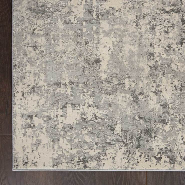 Nourison mottled grey rug, imported from the UK
