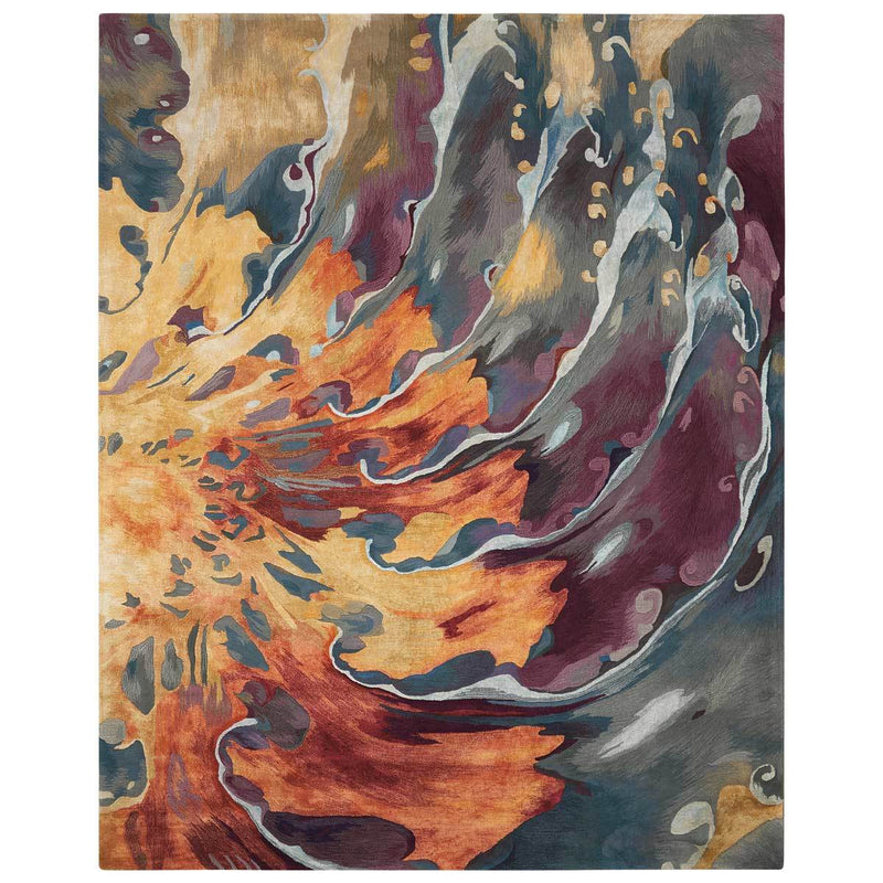 Nourison Prismatic Fiery Sensation area rug, imported from the UK