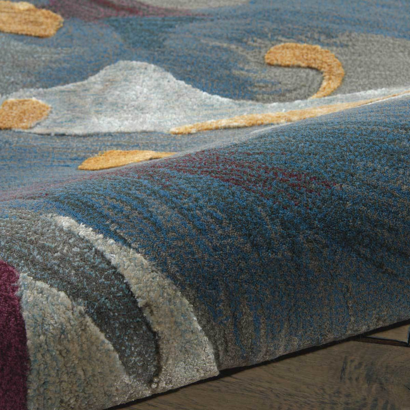 Nourison Prismatic Fiery Sensation area rug, imported from the UK