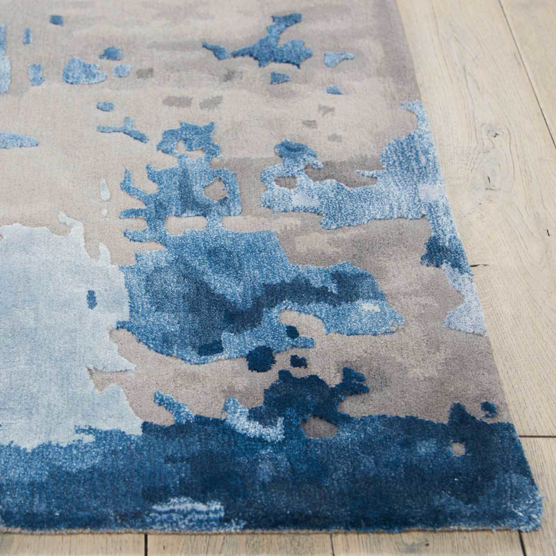 Nourison Prismatic Charisma blue area rug, imported from the UK