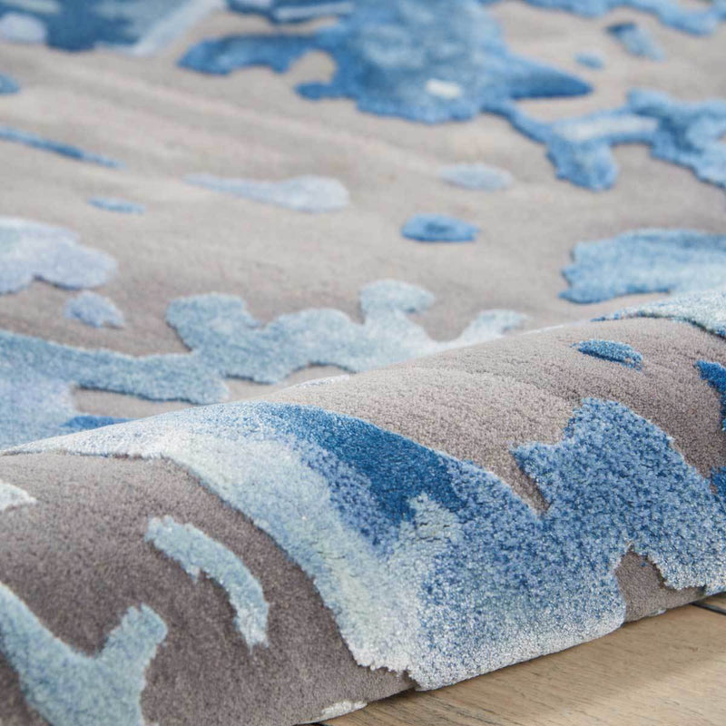 Nourison Prismatic Charisma blue area rug, imported from the UK