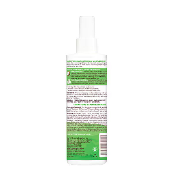Palmer's Coconut Oil Formula Leave-In Conditioner 250ml, imported from the UK