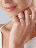 Beaverbrooks 18ct gold diamond sapphire half eternity ring, UK version