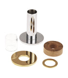 Christofle Myriade small candlestick holder in stainless steel, UK version