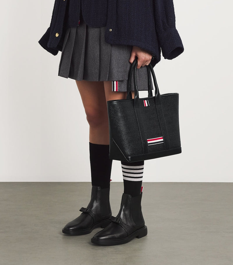 Thom Browne small leather tool tote bag (British brand)