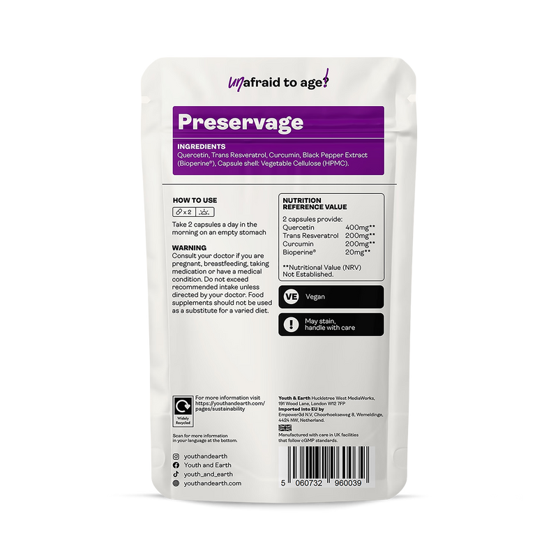 Youth & Earth Preservage polyphenol complex 60 capsules - British product