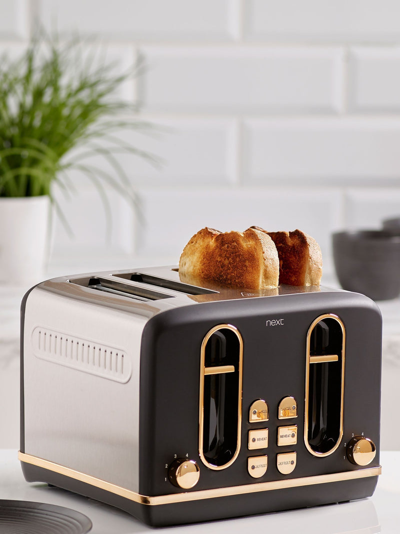 Black Copper 4 Slice Toaster - British product