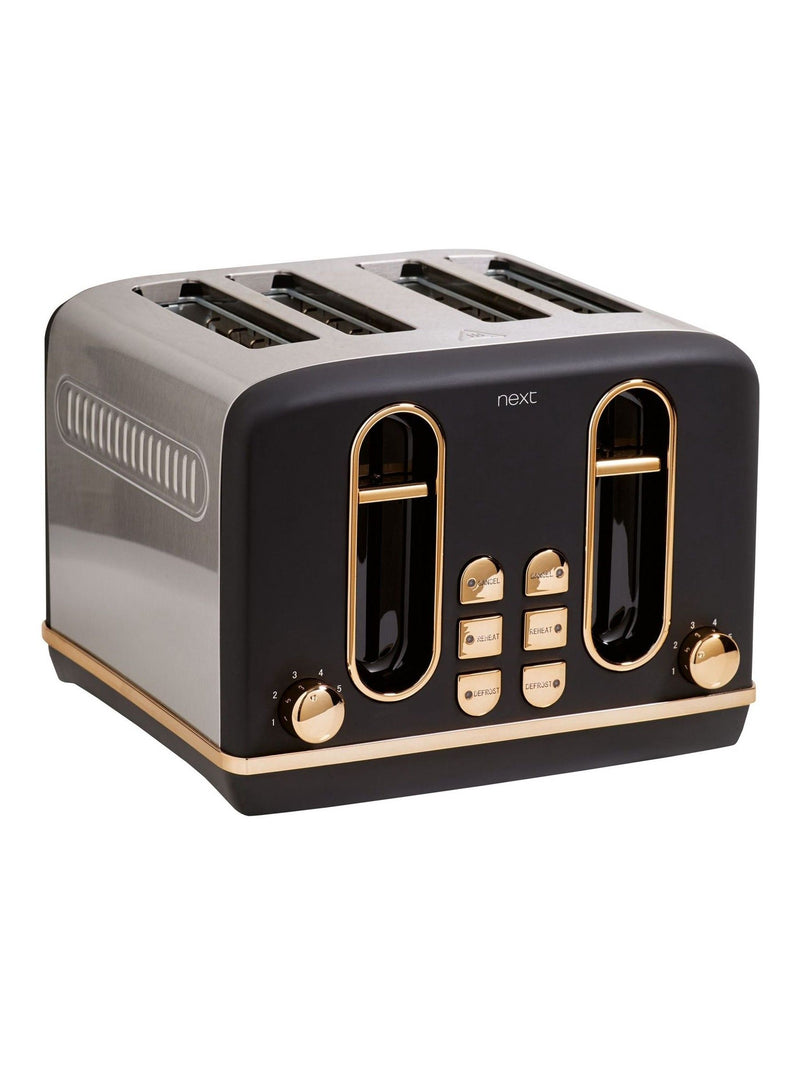 Black Copper 4 Slice Toaster - British product