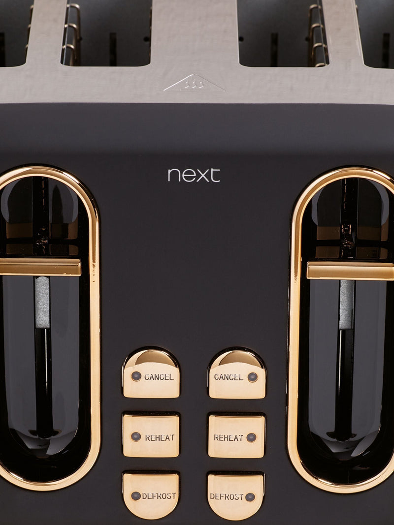 Black Copper 4 Slice Toaster - British product