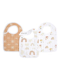 aden + anais cream cotton muslin snap bibs 3 pack - British product