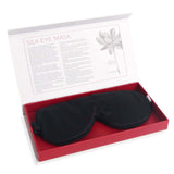 White Lotus mulberry silk eye mask black (British brand)