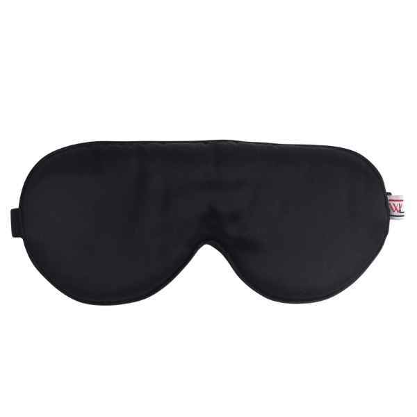 White Lotus mulberry silk eye mask black (British brand)
