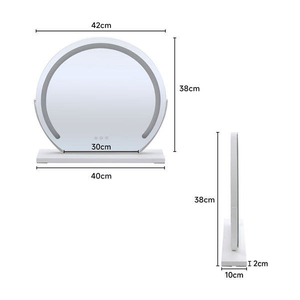 Livingandhome Round Hollywood Vanity LED Makeup Mirror